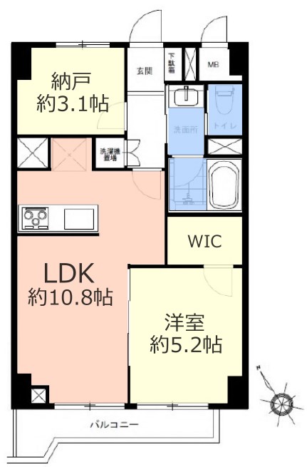 高島平グロリアハイツ3階　間取図