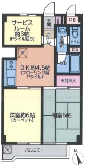 高島平グロリアハイツ3階　間取図