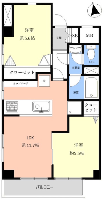 高島平グロリアハイツ5階　間取図
