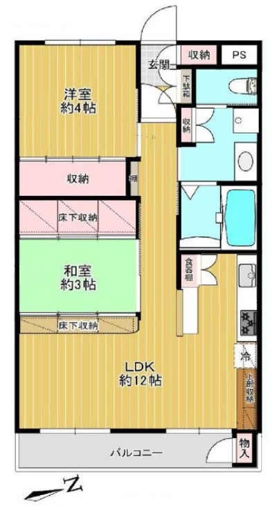 GSハイム蓮根4階 間取図