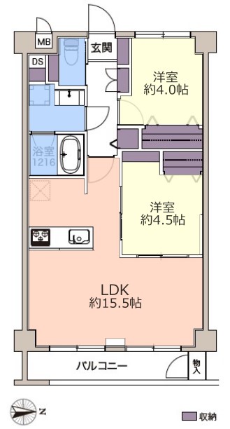 GSハイム蓮根4階　間取図