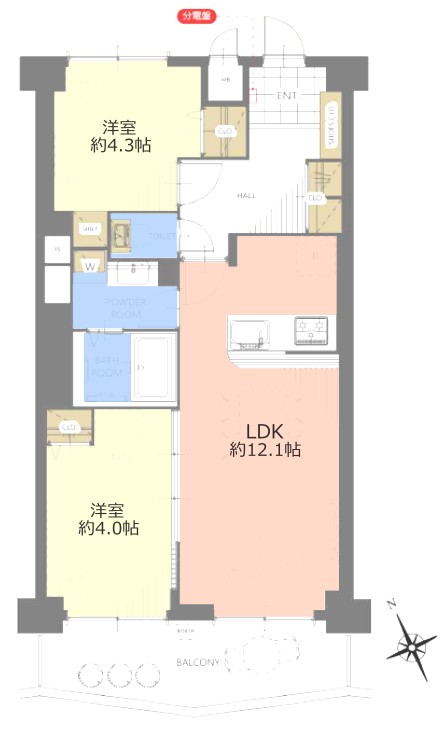 カーサ常盤台2階　間取図