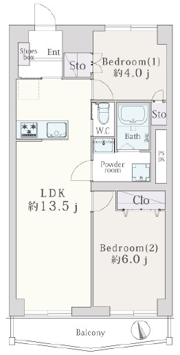 カーサ常盤台5階　間取図