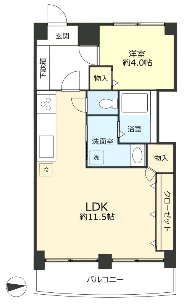 カーサ常盤台5階 間取図