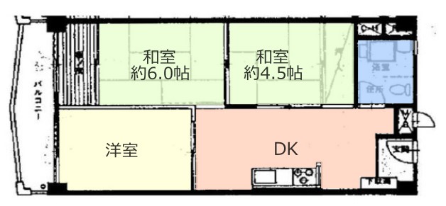 カーサ常盤台6階　間取図