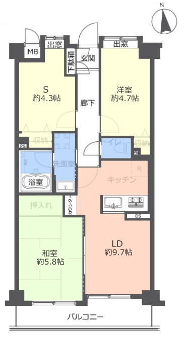スカーラ板橋4階　間取図