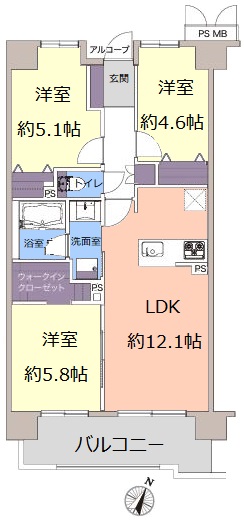 パークハイツ小豆沢10階 間取図