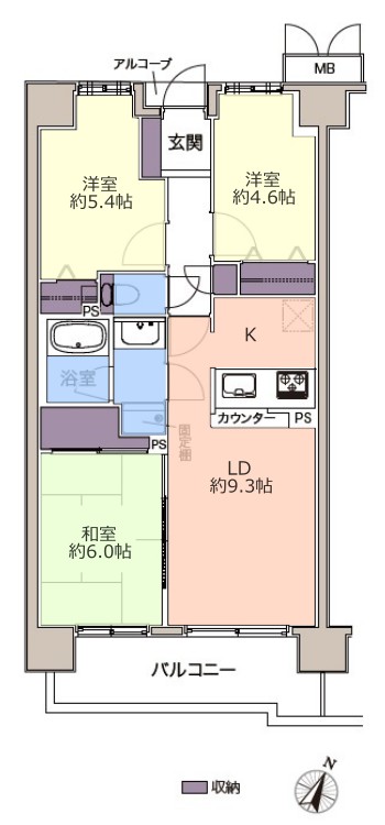 パークハイツ小豆沢7階 間取図