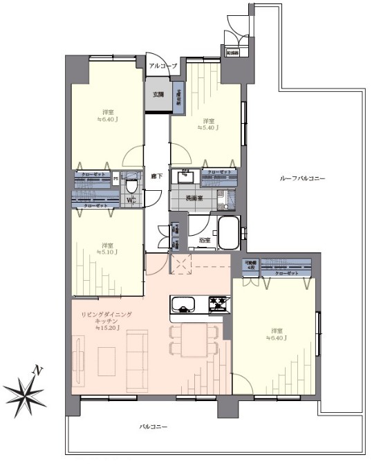 パークハイツ小豆沢8階 間取図