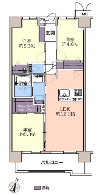 パークハイツ小豆沢8階　間取図
