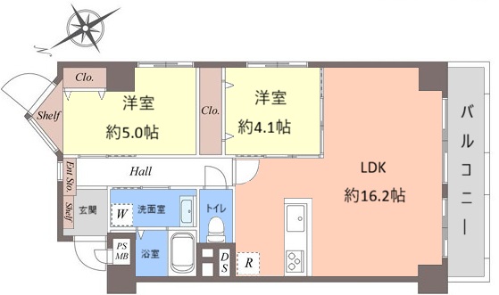ヴェルドミール加賀3階　間取図