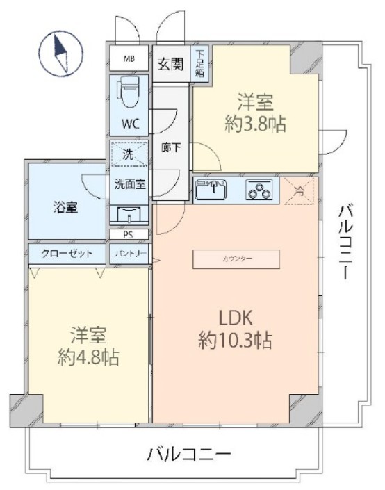 アドリーム高島平4階　間取図