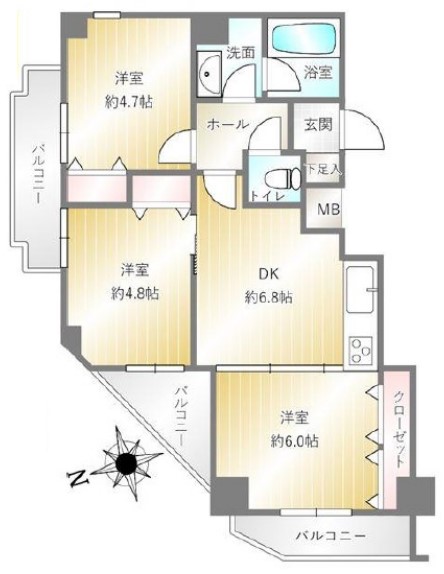 アドリーム高島平6階　間取図