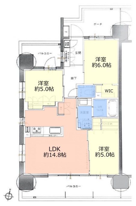 イニシア板橋桜レジデンス13階　間取図