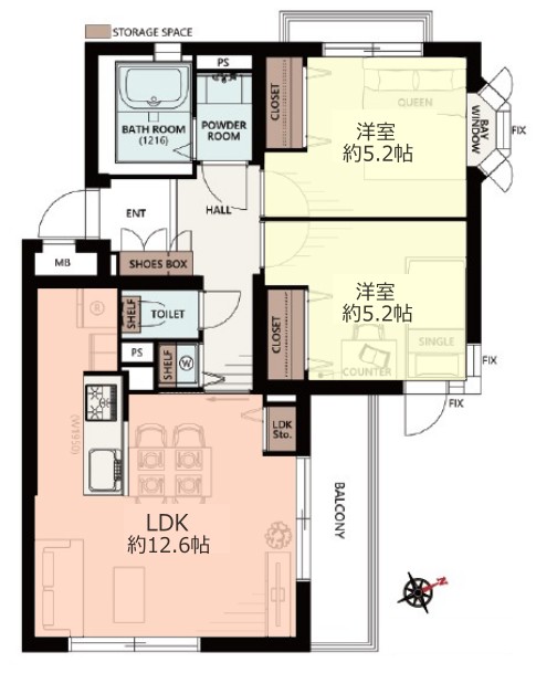 ダイヤモンドメゾンときわ台3階 間取図