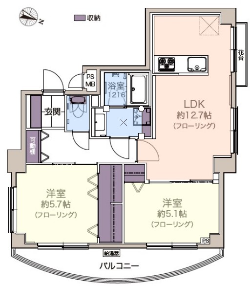 ライオンズマンション新板橋3階 間取図