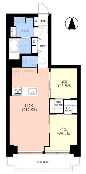 蓮根サンパワー2階　間取図