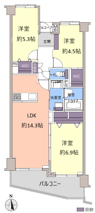 ファミール成増2階　間取図