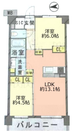 アデニウム板橋浮間公園3階　間取図
