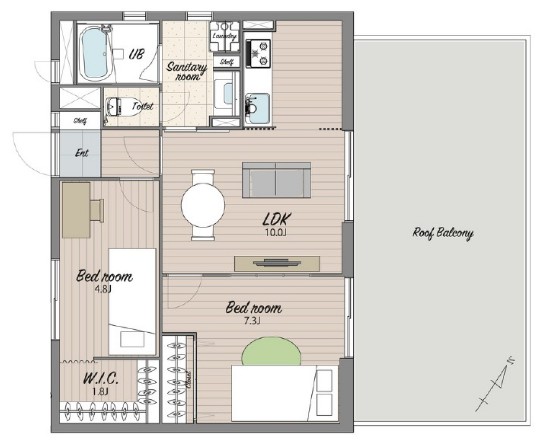 東武上板橋サンライトマンションH棟4階 間取図