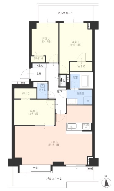 パークハイム小竹向原4階　間取図