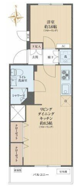 三田小茂根コーポ3階　間取図