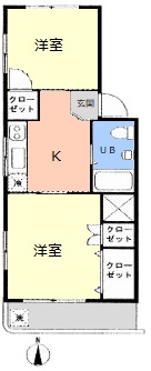 三田小茂根コーポ5階　間取図