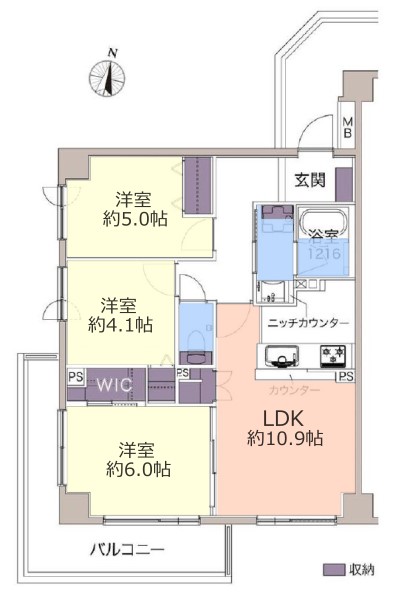 ルミリオ中板橋2階　間取図