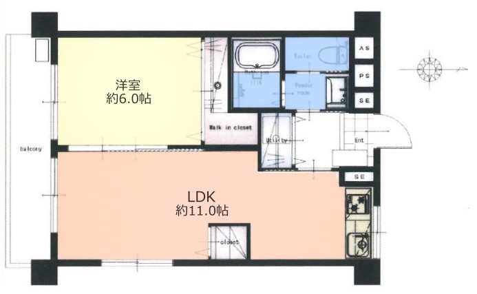 マンションときわ台7階　間取図