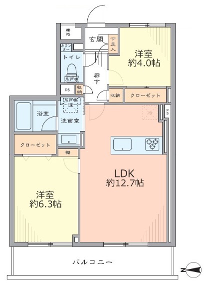 朝日プラザ志村坂上5階 間取図