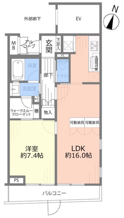 ウィンシティ成増1階　間取図