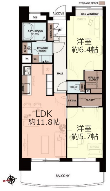 クリスタルハイム小竹向原2階　間取図