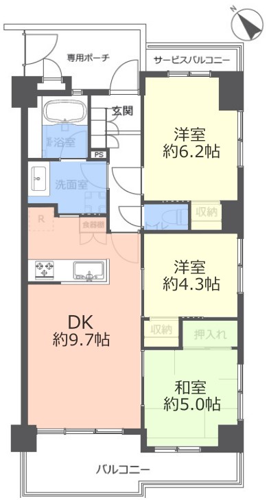 ミオカステーロ成増2階　間取図