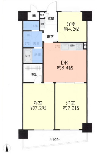 板橋ハイタウン12階 間取図