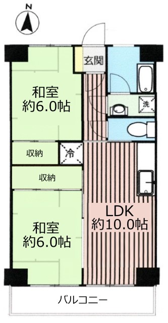 高島平第1住宅1号棟13階　間取図