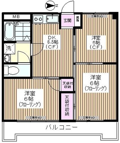 サンライフカミイタ4階　間取図