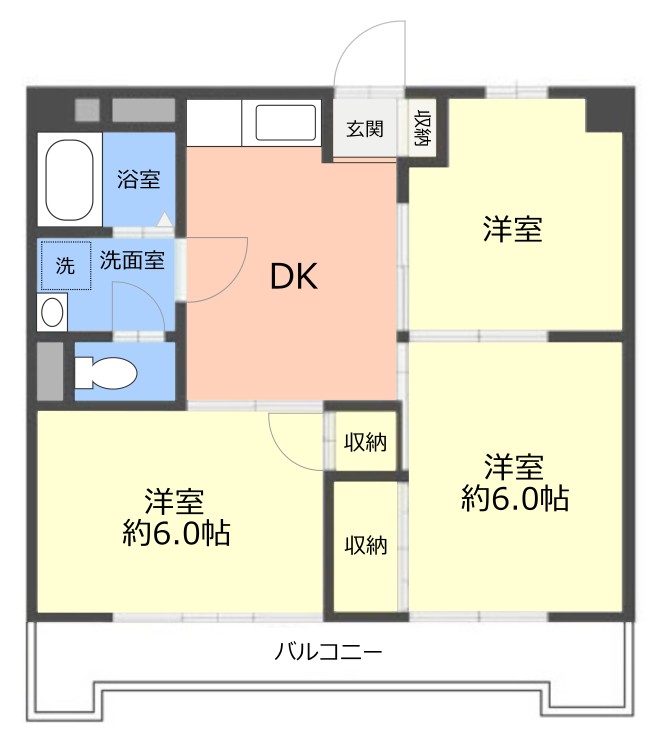 サンライフカミイタ4階　間取図