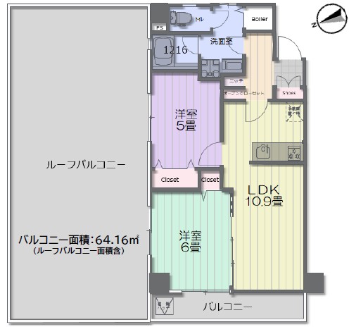 マンション東武練馬5階 間取図
