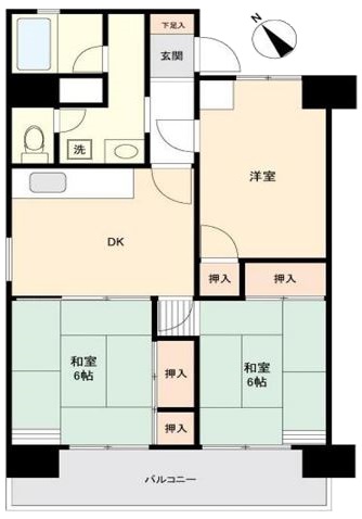 山手通りオークレジデンス8階　間取図