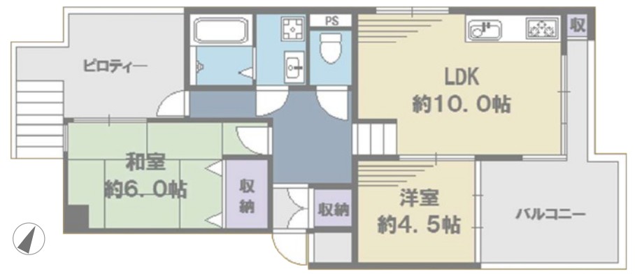 成増ビューハイツ1階 間取図