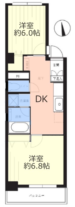 高島平第2サンパワー2階　間取図