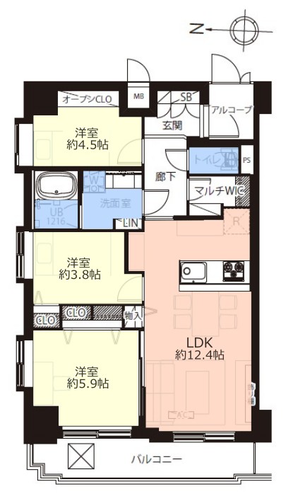 ナイスアーバン池袋山手通り3階 間取図