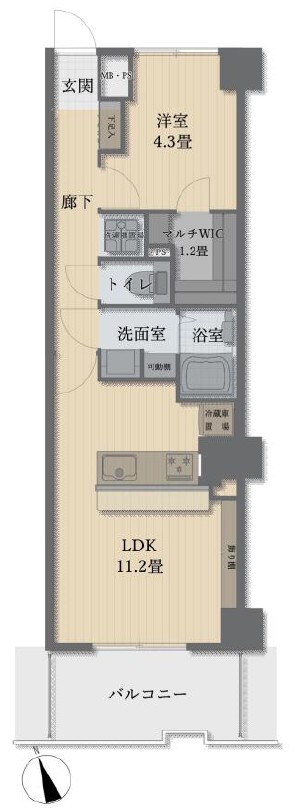 ワコーレ第2板橋3階　間取図