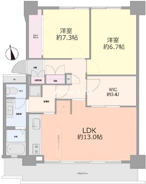 高島平第3住宅2号棟7階　間取図