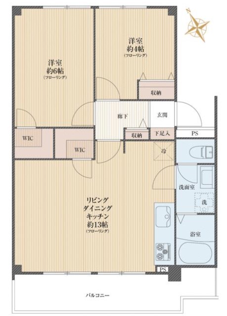 高島平第3住宅3号棟6階　間取図