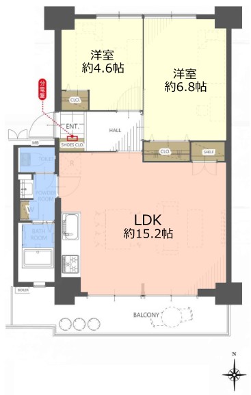 高島平第3住宅3号棟7階 間取図