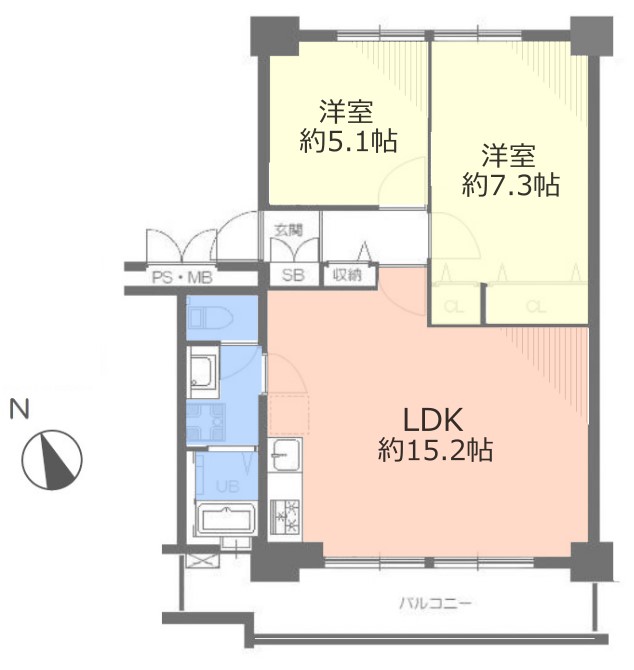 高島平第3住宅5号棟8階　間取図