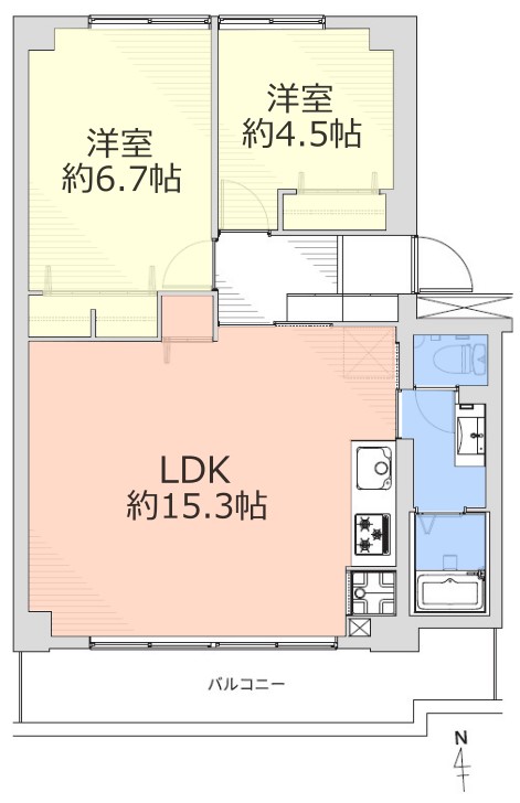 高島平第3住宅8号棟10階　間取図