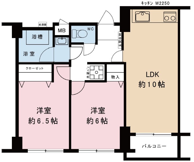 ときわ第1マンション2階　間取図