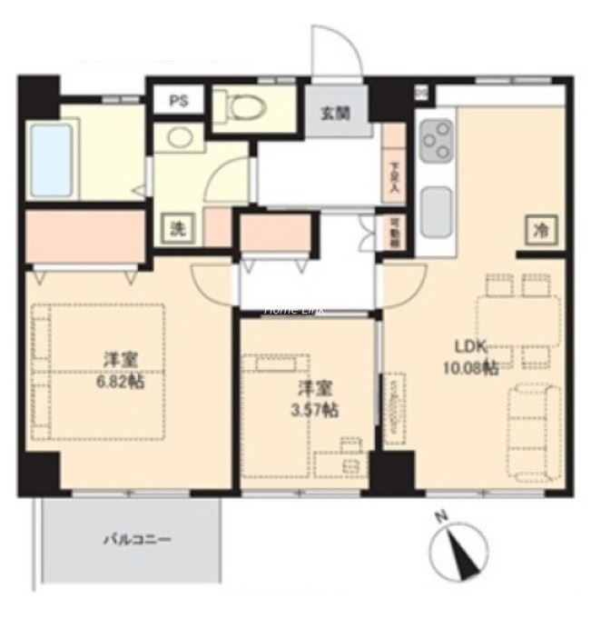 ときわ第1マンション2階 間取図